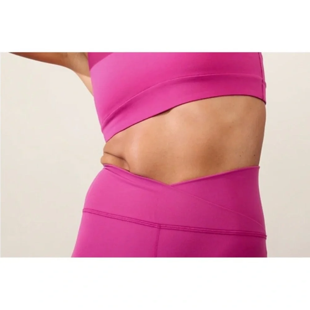 Athleta Transcend Crossover 7/8 Leggings Iceplant Pink Size Large